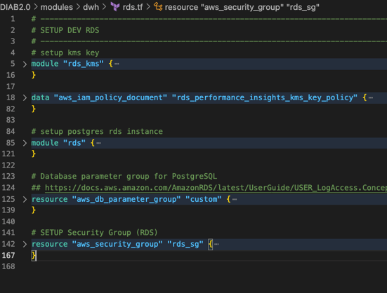 Fig 5: An example of a code snippet from DIAB (truncated).