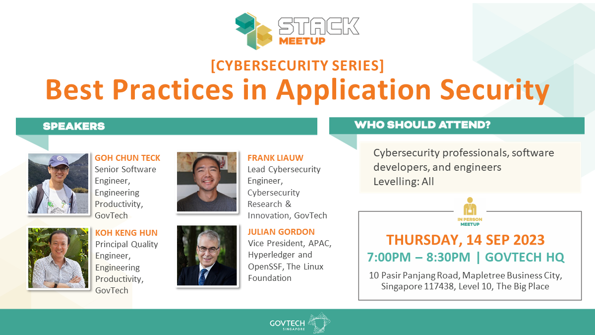 header banner for STACK Meetup best practices in application security