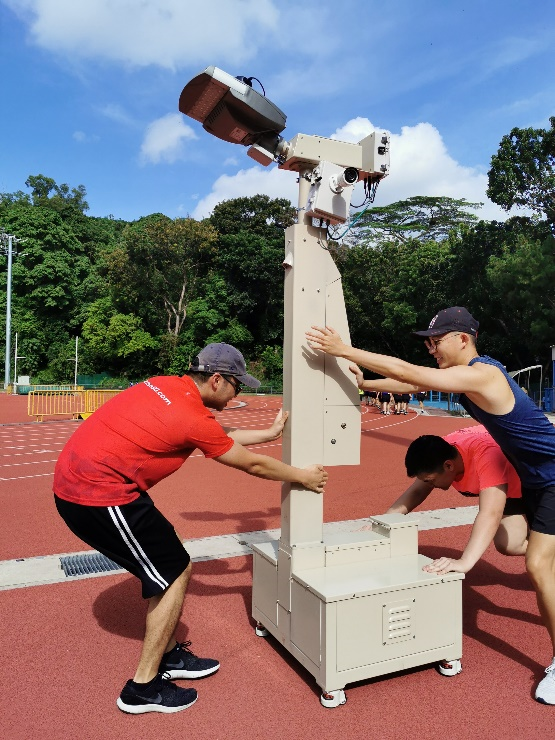 Fig 5: Deployment of Mobile Lampposts at Bukit Gombak Stadium