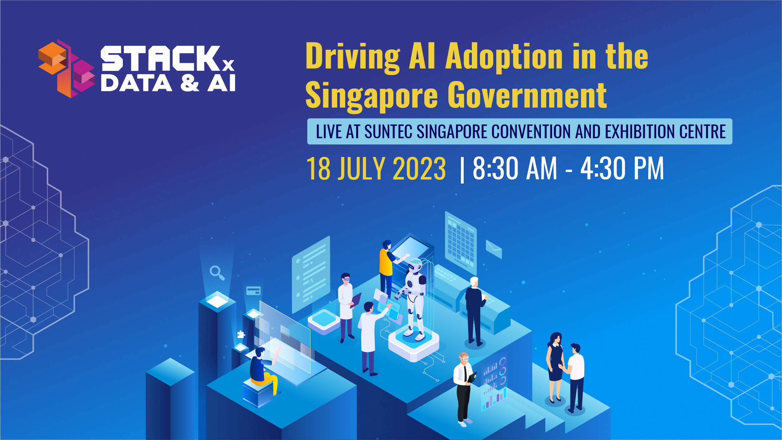 STACKx Data & AI 2023 carousel banner for Singapore Government Developer Portal homepage